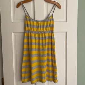 **3 for $20!!** Aerie Yellow Grey Striped Tank Nightshirt Coverup Medium